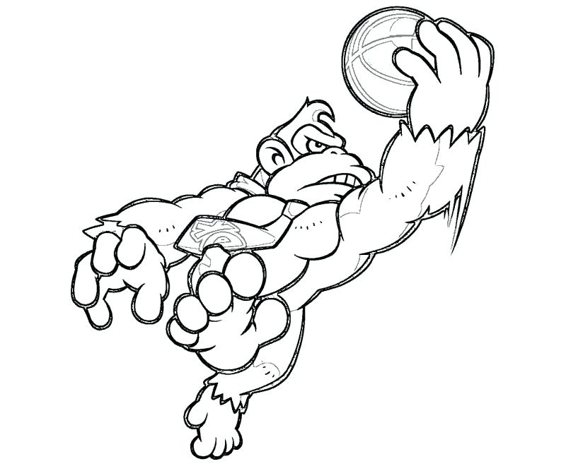 800x667 Donkey Kong Coloring Pages To Print 2 Donkey Coloring Page Free