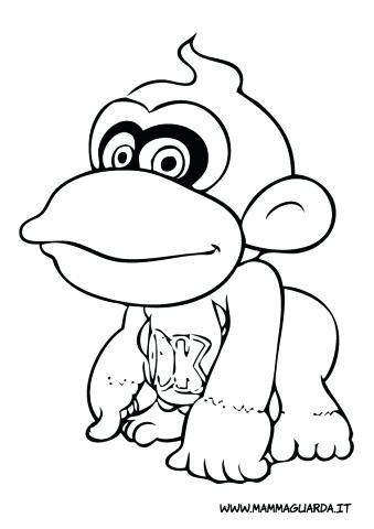339x480 Donkey Video Games Printable Coloring Pages Drawing Donkey Free
