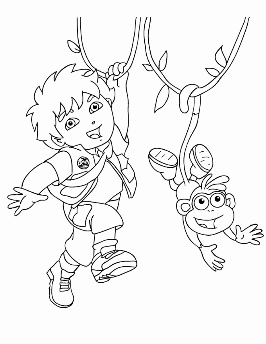 927x1200 Printable Diego Coloring Pages Printable Dora Coloring Pages