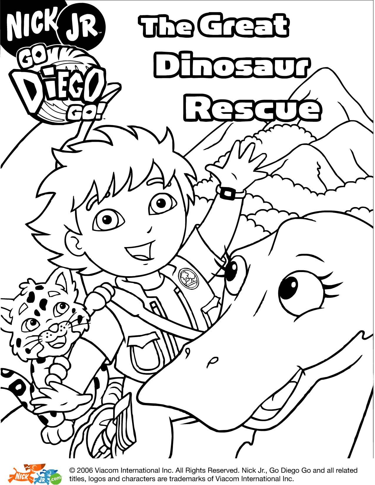 1275x1649 Diego Coloring Pages Great Dinosaur Rescue