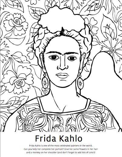 403x518 Diego Rivera Coloring Pages Amp Frida Kahlo Coloring Pages Studio