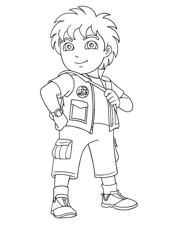 600x776 Diego Coloring Page Go Coloring Pages 8 Years Old Boy In Page