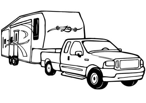 480x339 Truck And Trailer Coloring Pages