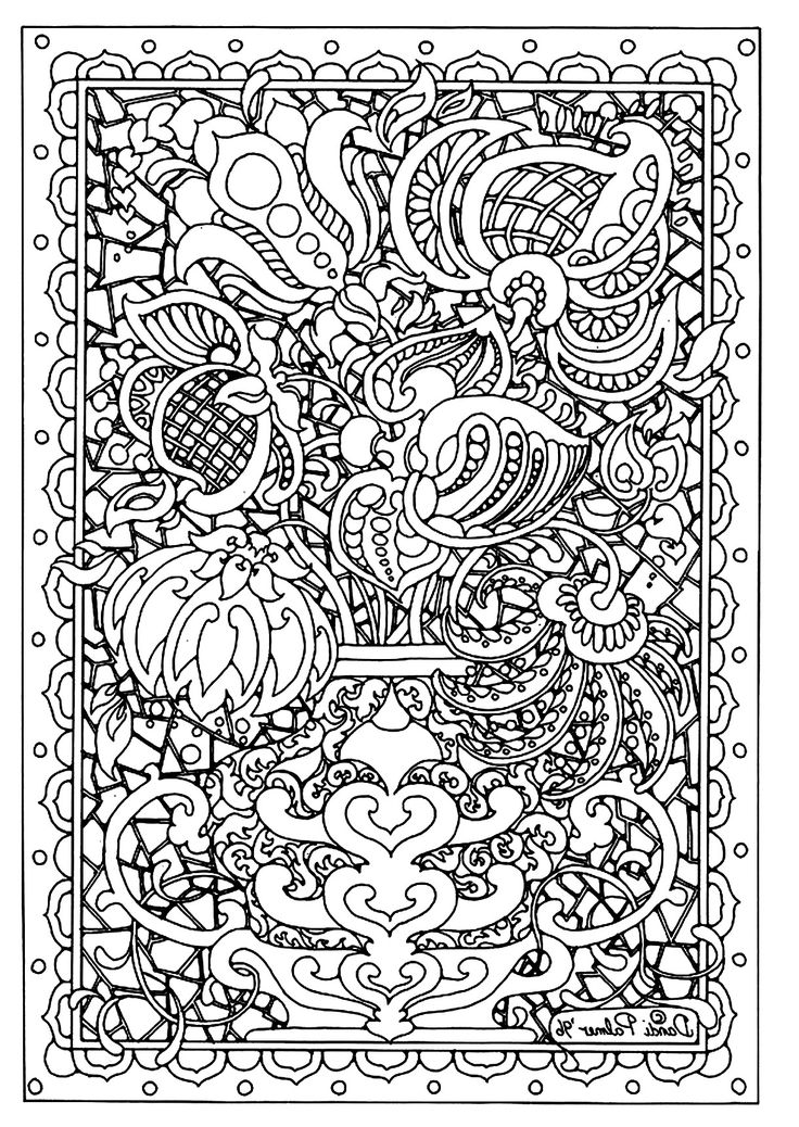 Difficult Abstract Coloring Pages