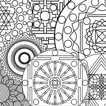 350x350 Abstract Coloring Pages Abstract Coloring Pages 2 Mandala Flower