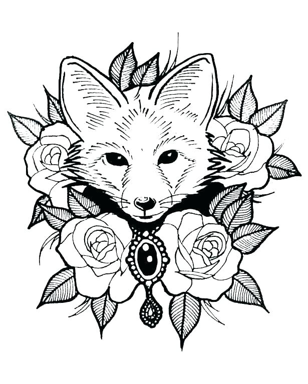 615x767 Hard Animal Coloring Pages Complicated Coloring Pages For Adults