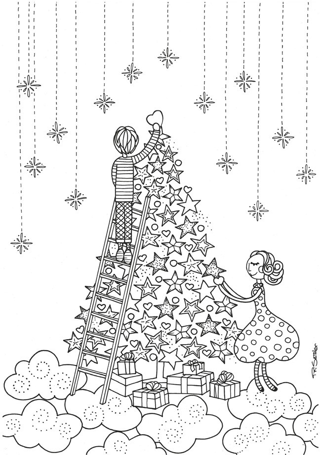 650x919 Merry Christmas Coloring Pages New Difficult Christmas Coloring