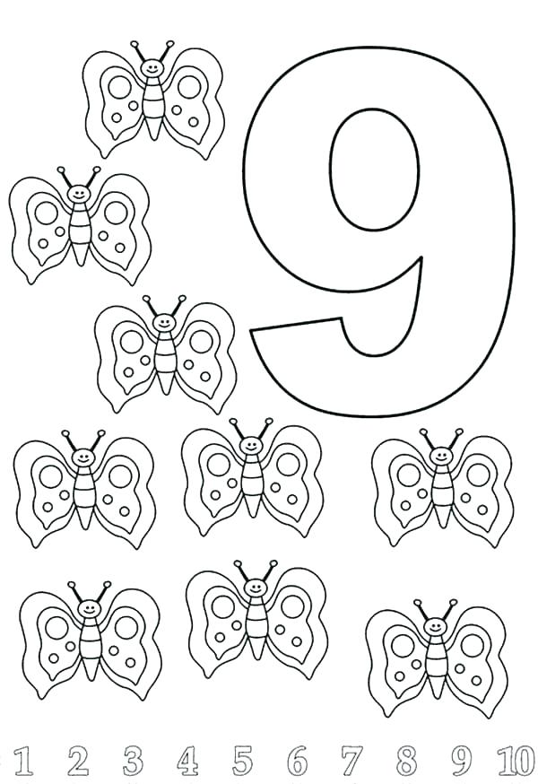 600x874 Number Coloring Pages Color By Number Coloring Pages Coloring