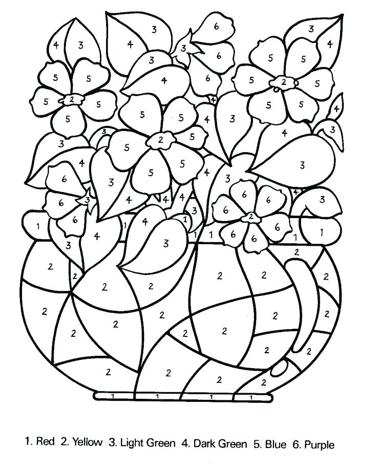 736x920 Advanced Color By Number Coloring Pages Color By Numbers Coloring