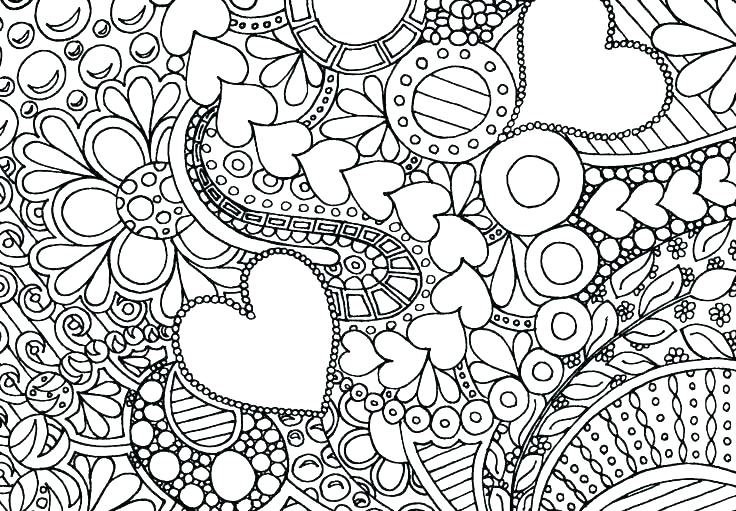 736x511 Hard Coloring Pages For Adults With Printable Difficult Coloring