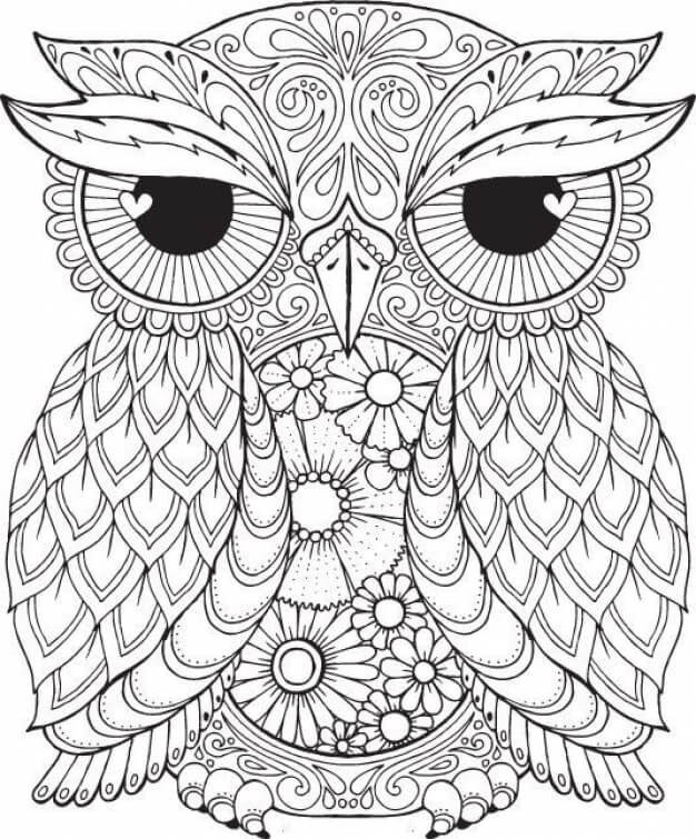626x755 Coloring Pages For Adults Difficult Animals 29 Coloring Pages