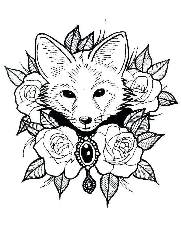 615x767 Hard Animal Coloring Pages