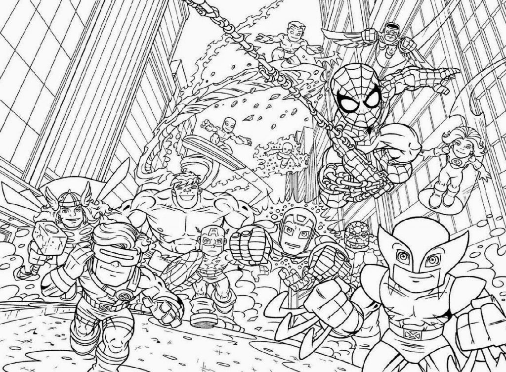 1024x752 Difficult Super Heroes Coloring Pages For Kids