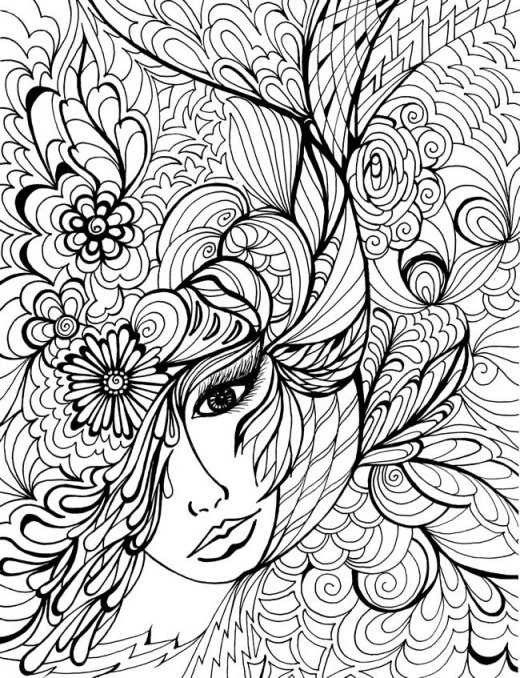 520x678 Printable Difficult Coloring Pages Hostingview Info Within Hard