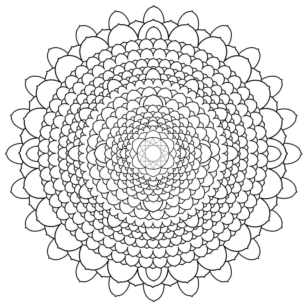 1200x1200 Difficult Flower Coloring Pages Getcoloringpages Printable Free