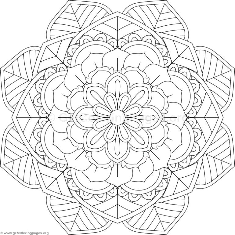 770x770 Flower Mandala Coloring Pages Coloring Book Flowers Also Flower