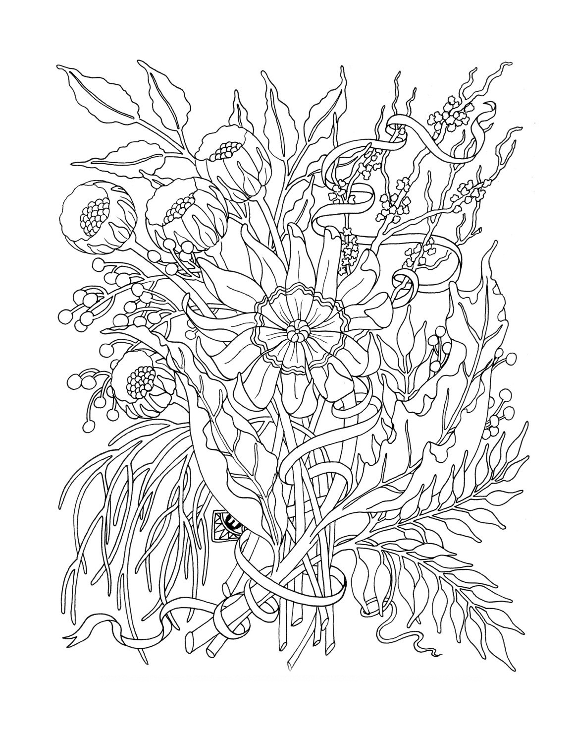 1159x1500 Simple Coloring Pages For Adults Difficult Flo