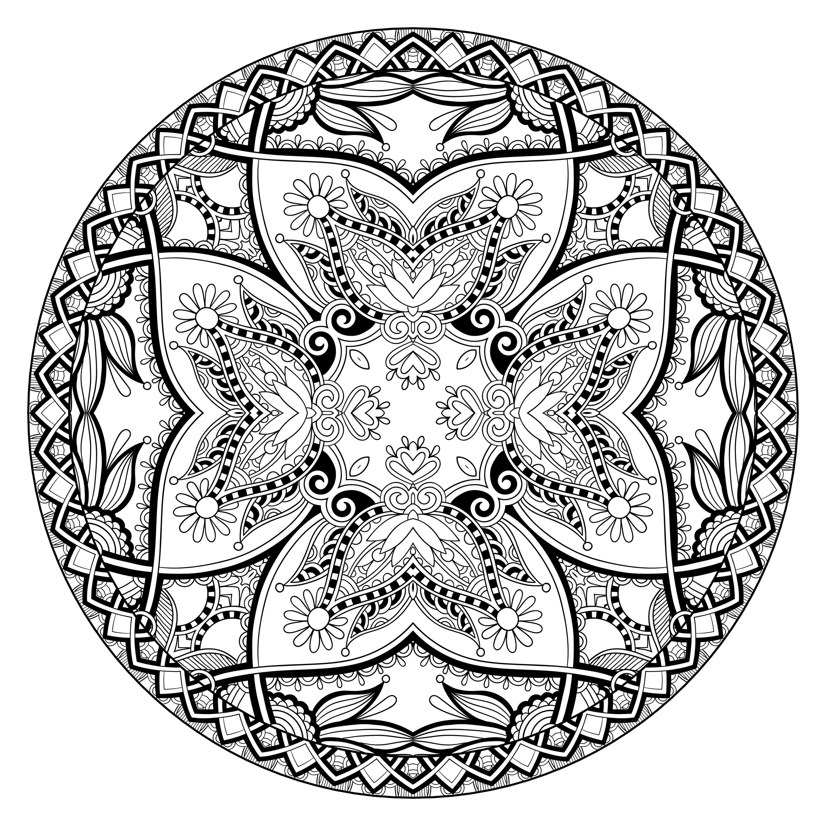 3128x3128 Free Mandalas Page Mandala Complex By Karakotsya 2