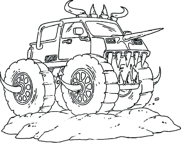 600x473 Grave Digger Monster Truck Colouring Pages Free Monster Truck