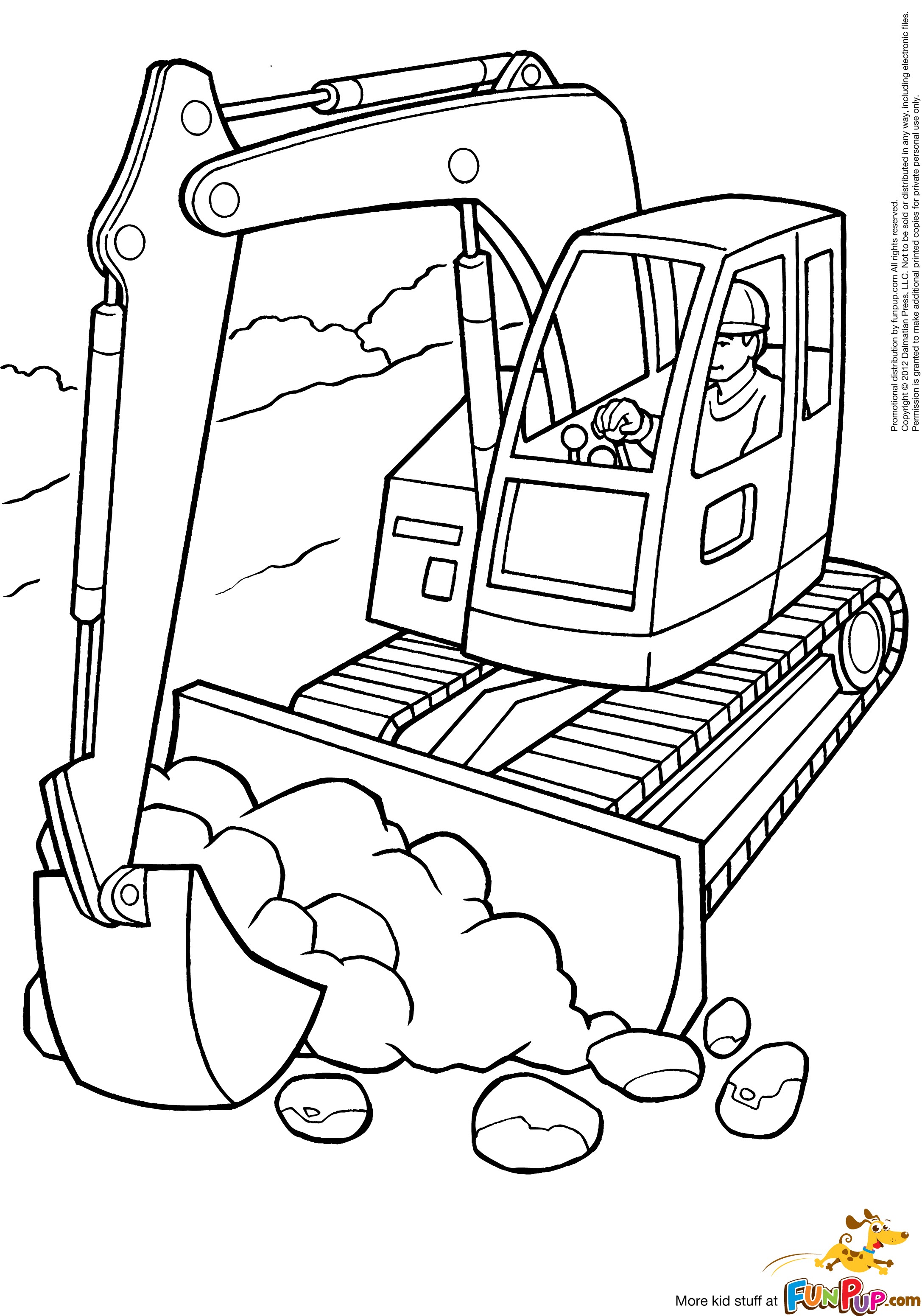 2174x3101 Excavators Colouring Pages, Digger Pictures To Colour