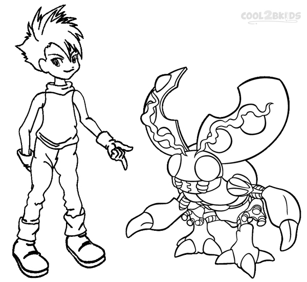 600x550 Printable Digimon Coloring Pages For Kids Cool2bkids