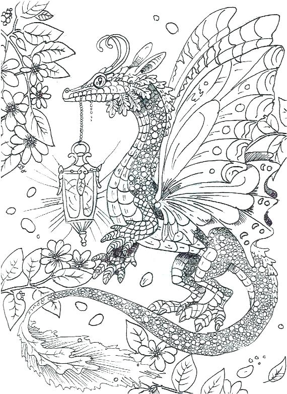 570x782 Coloring Page Dragon