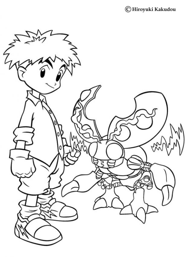 619x850 Digimon Coloring Pages