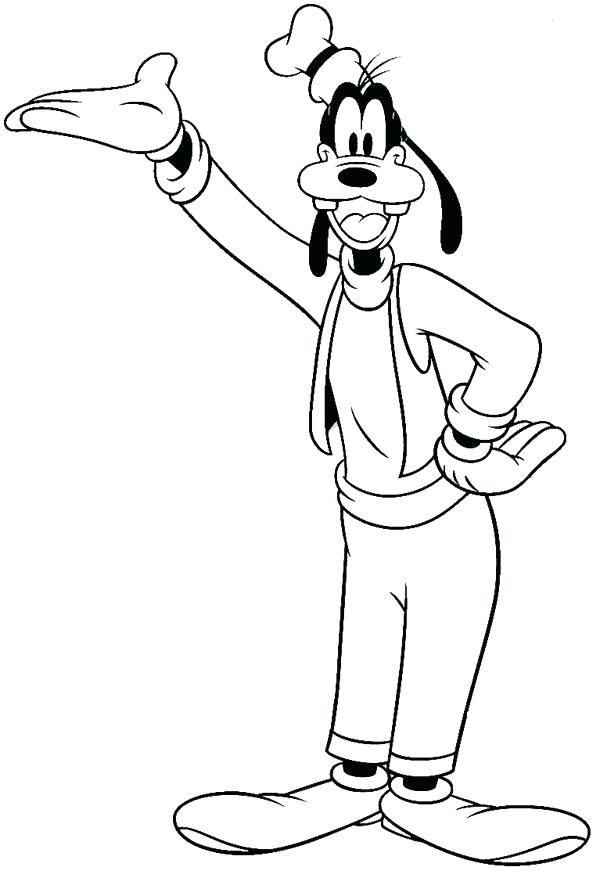 600x878 Goofy Coloring Page Coloring Page Coloring Pages Dingo Coloring