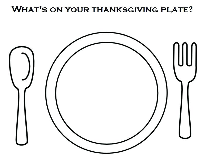 Dinner Plate Coloring Page