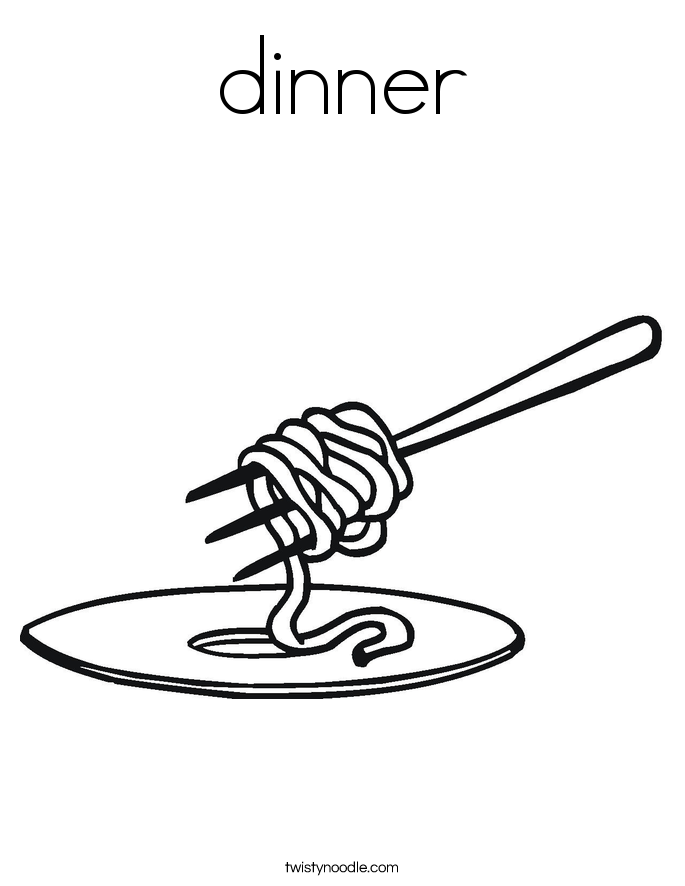 685x886 Dinner Coloring Page