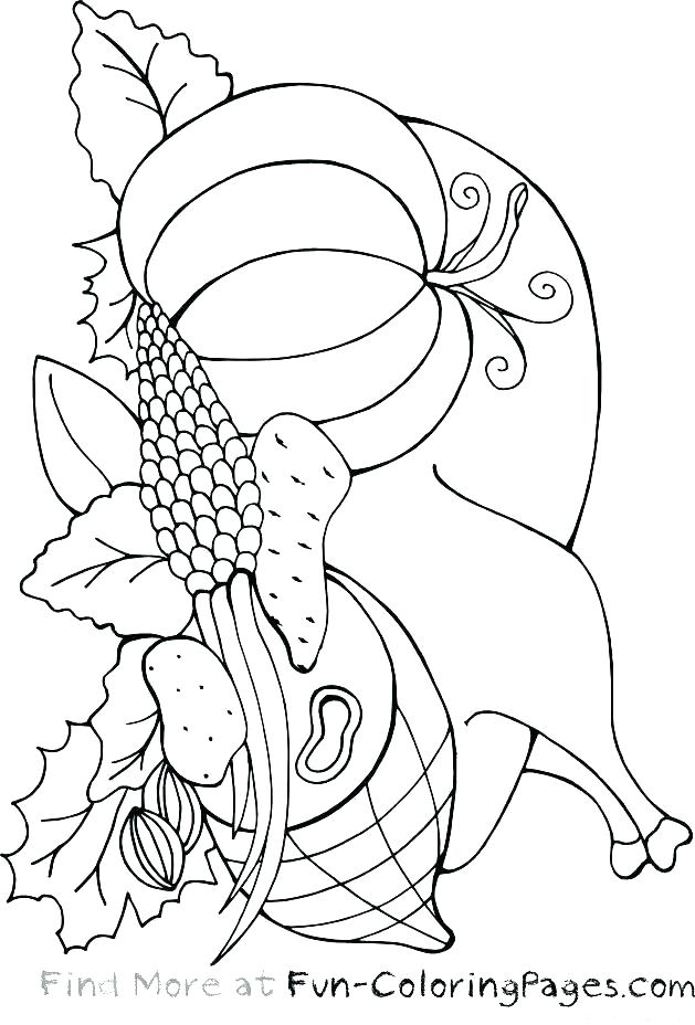 629x928 Thanksgiving Dinner Plate Coloring Page
