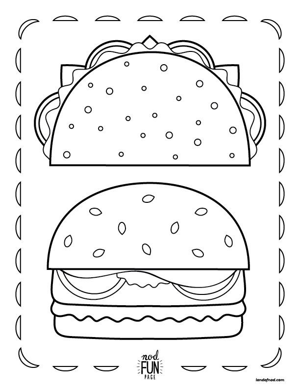 612x792 Free Printable Coloring Page Mealtime Favorites Free Printable