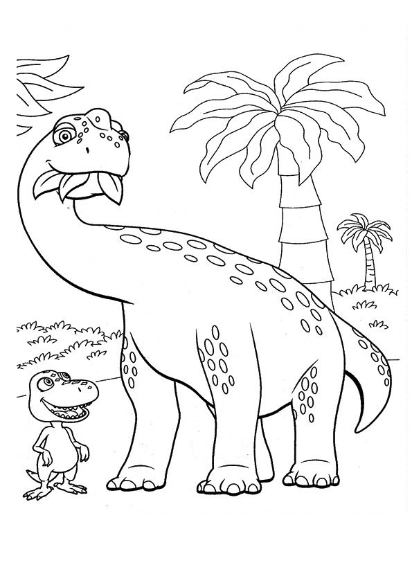 595x842 Print Coloring Image Dinosaur Train, Animal Stencil And Embroidery