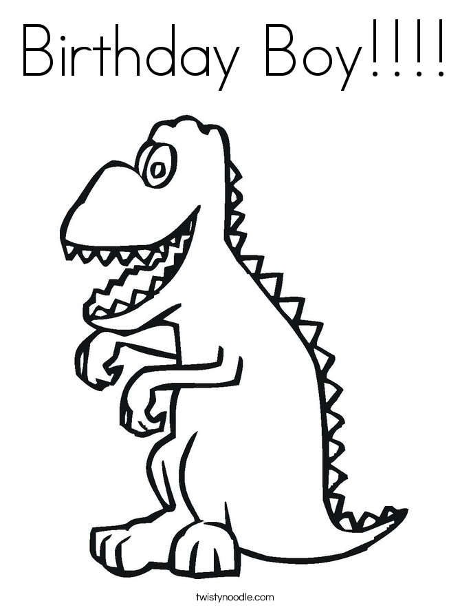 685x886 Birthday Boy Coloring Page
