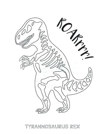 353x450 Skeleton Outline Drawing Fossil Of A Triceratops Skeleton Outline