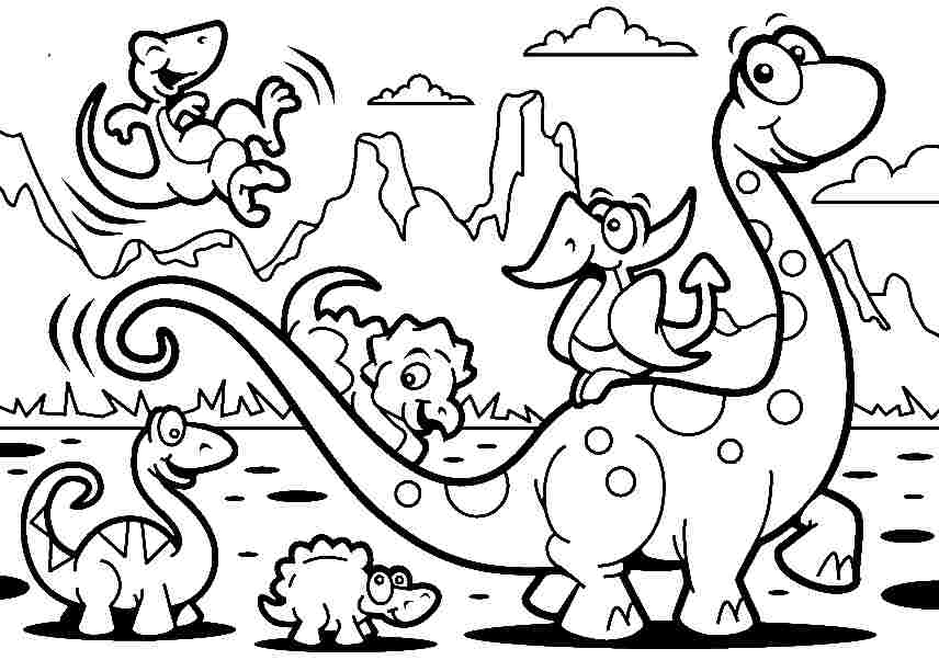 856x602 Coloring Dinosaurs Printable Dinosaur Coloring Pages Cute
