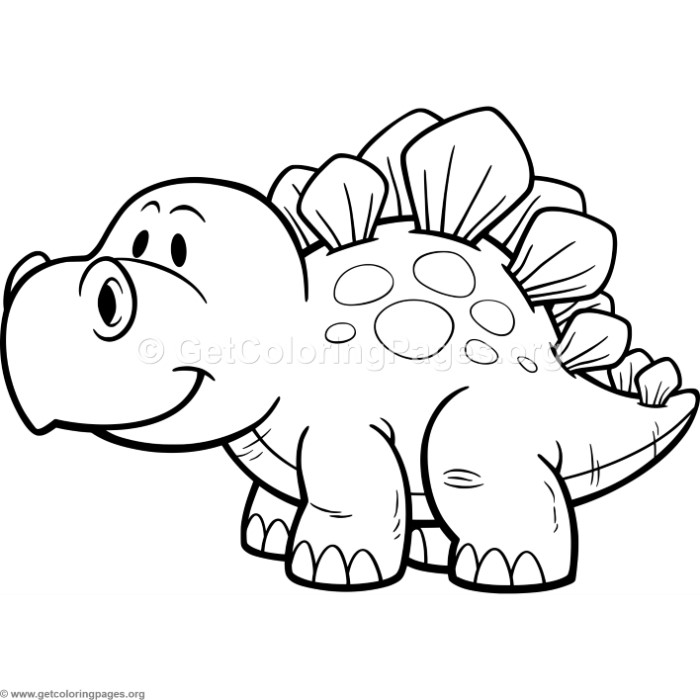 700x700 Cute Dinosaur Coloring Pages