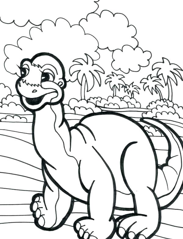 600x786 Dinasour Coloring Pages Cartoon Dinosaur Coloring Pages Dinosaurs