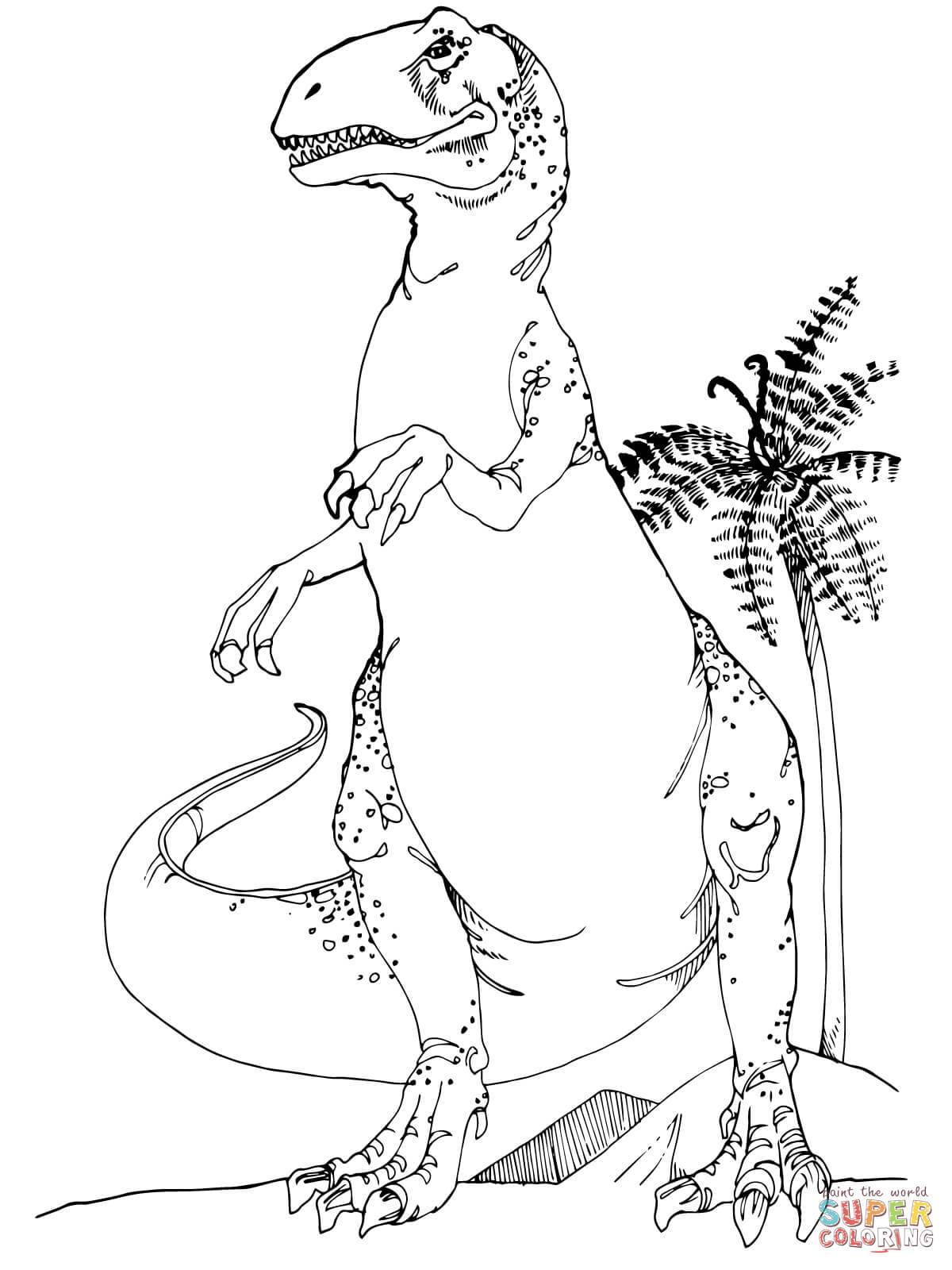1200x1600 Fascinating Allosaurus Jurassic Dinosaur Coloring Page Printable