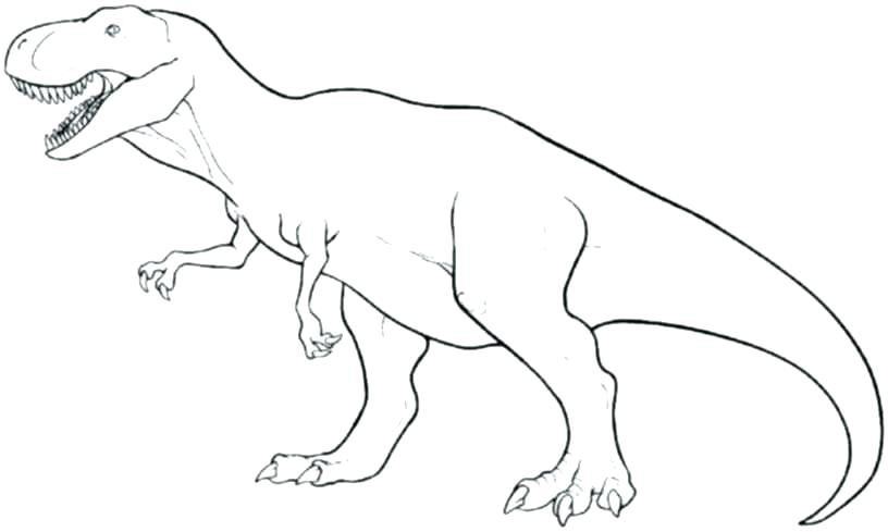 816x489 Tyrannosaurus Rex Coloring Pages Printable Dinosaur Happy Face