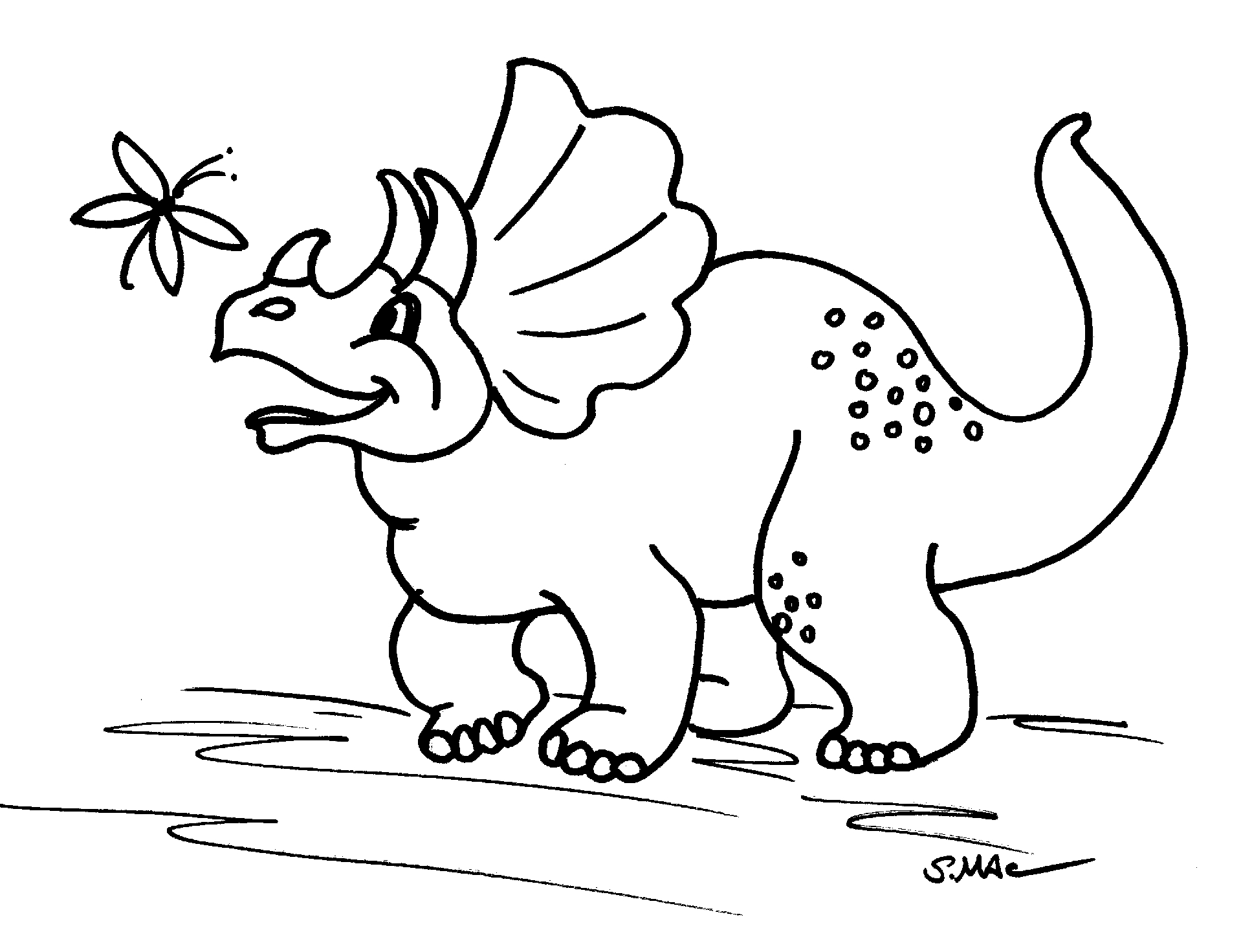 1935x1471 Triceratops Coloring Pages