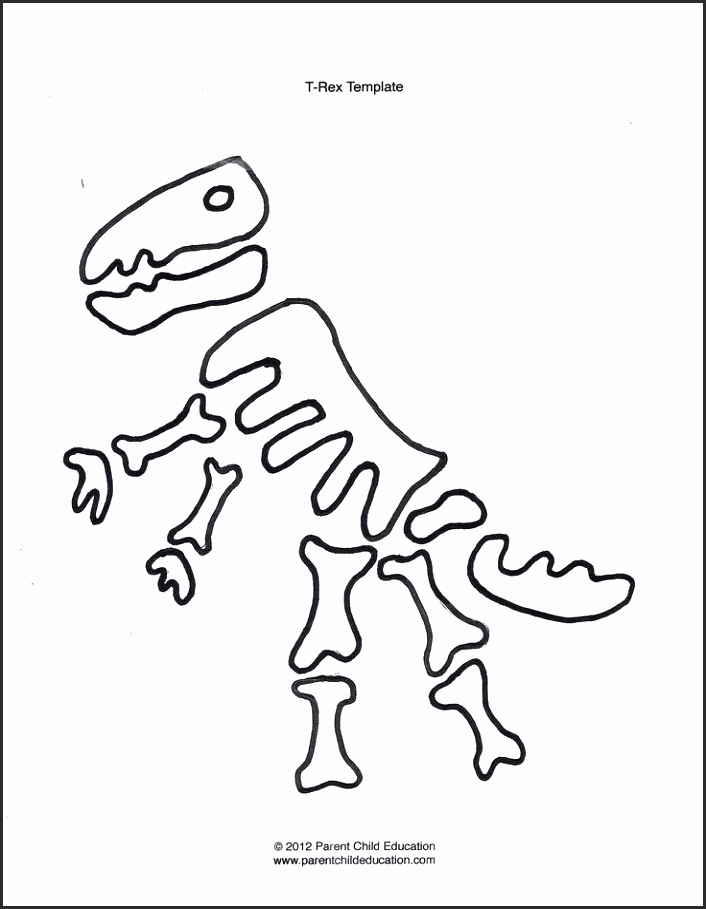 Dinosaur Fossil Coloring Pages