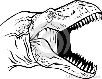 400x312 T Rex Head Coloring Pages