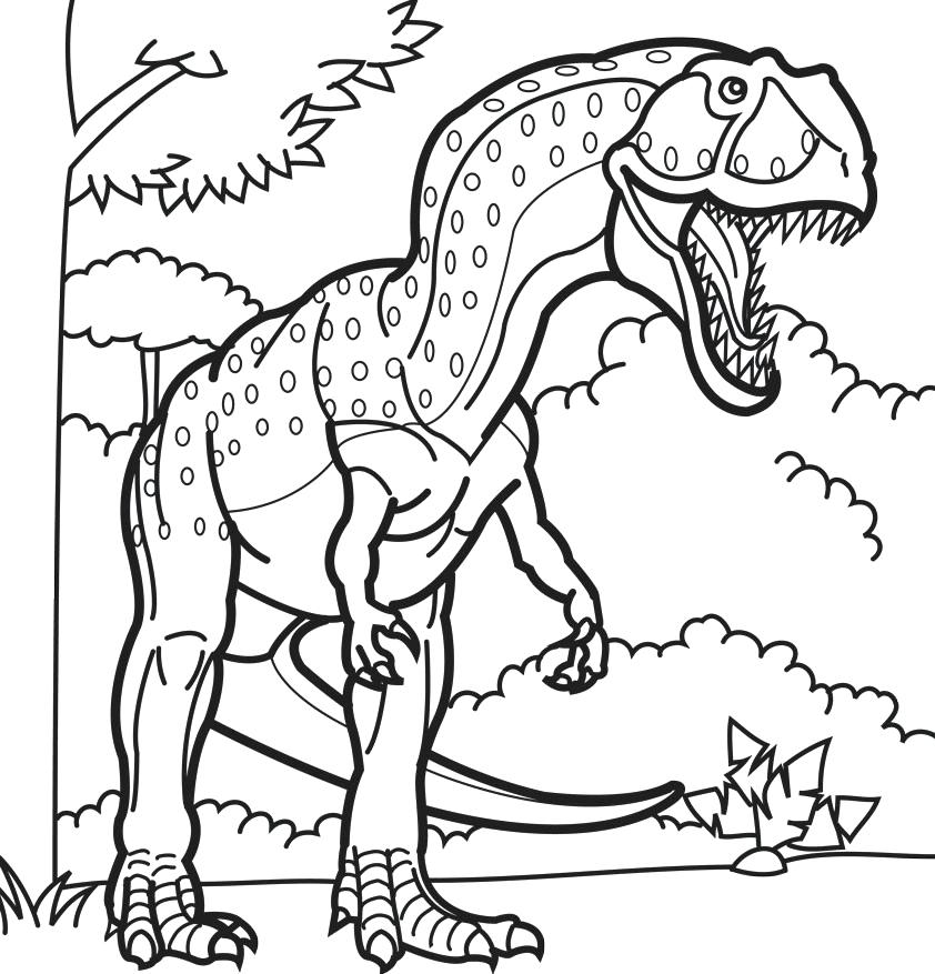 842x877 Dinosaurs Coloring Pages Free Printable 3 Color Print Dinosaur 4