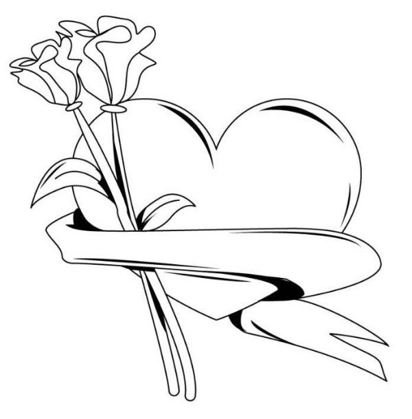 600x609 Cute T Rex Heart Valentine Dinosaur Coloring Pages
