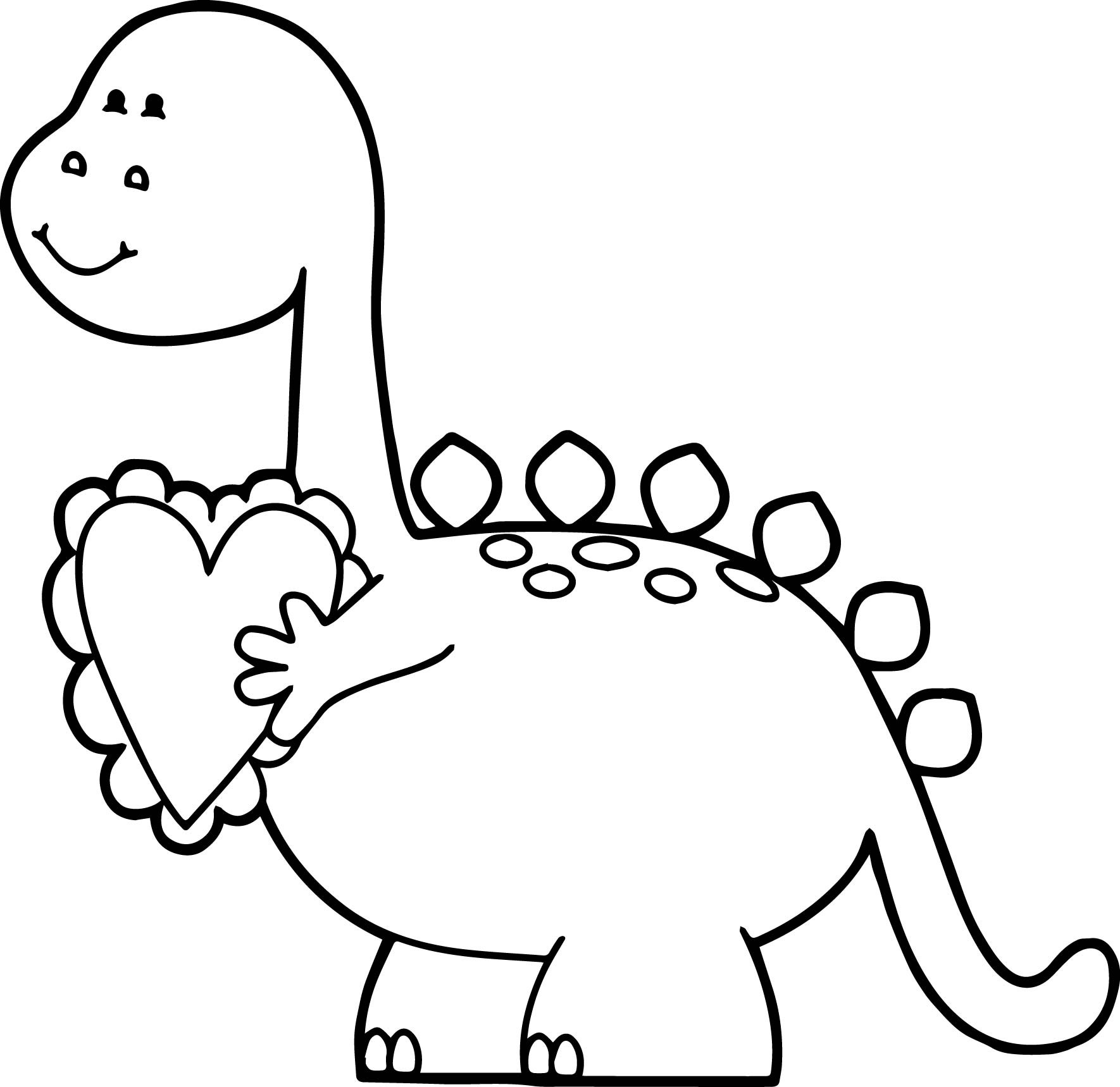 1770x1719 Dinosaur Valentine Coloring Pages Acpra