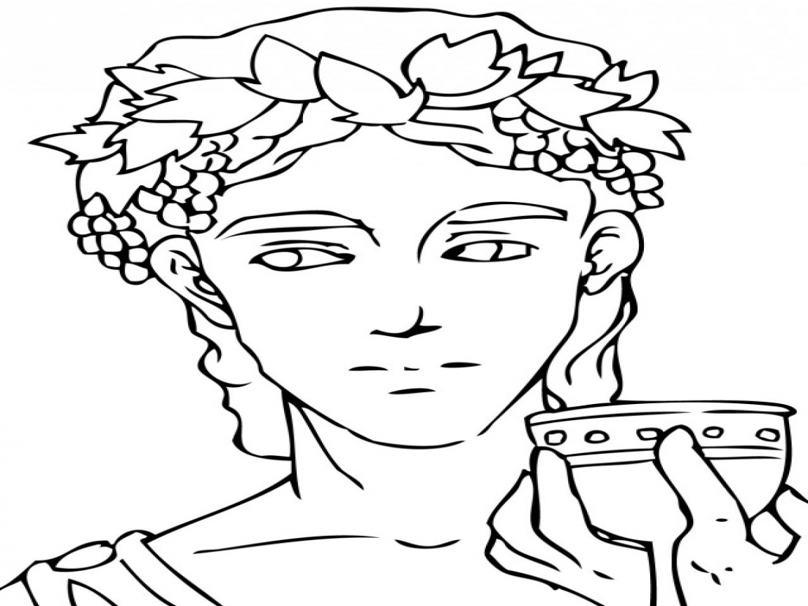 1152x864 Ancient Rome Coloring Pages Printable Dionysus Greek God