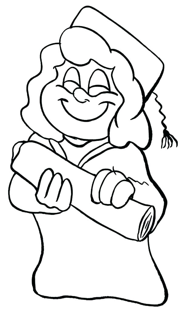 600x1031 Graduation Cap Coloring Page Graduation Cap And Diploma Coloring