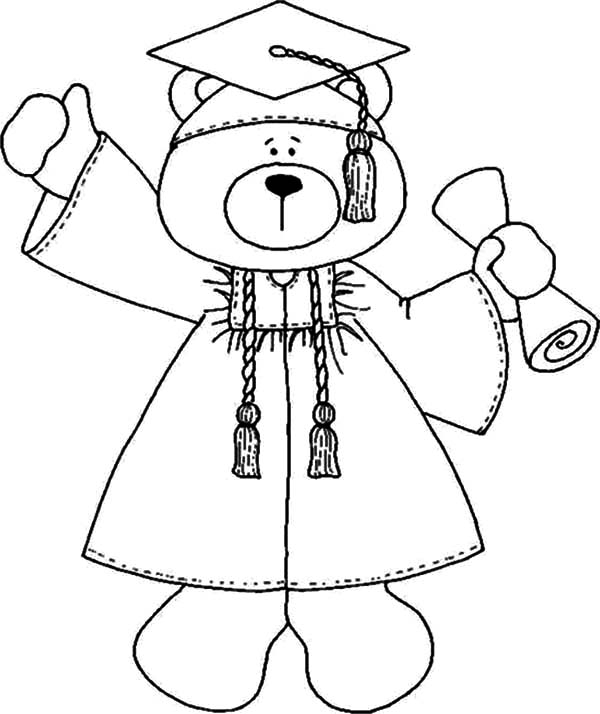 600x714 Graduation Cap And Diploma Picture Coloring Pages Color Luna