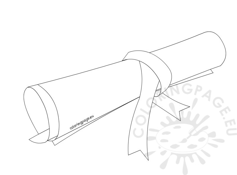 804x595 Rolled Diploma Coloring Page